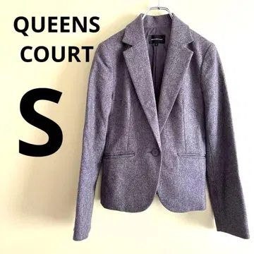 QUEENS COURT 테일러드 자켓 그레이 울 여성용