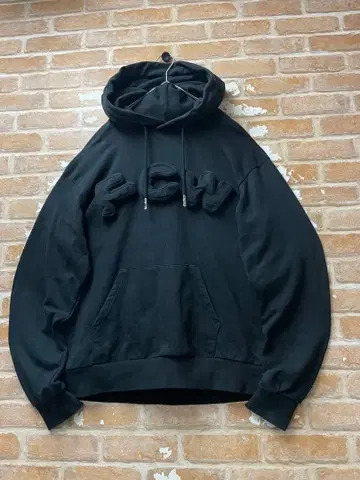 Feng Chen Wang 페첸왕 후드티 3D 로고 블랙 M