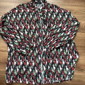 melange 다색 인물 패턴 프린트 긴팔 셔츠 새상품급!