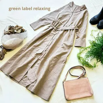 그린 라벨 릴랙싱 오픈 카라 셔츠 원피스