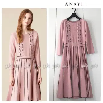 ANAYI 레이스 스캘럽 플레어 원피스 38