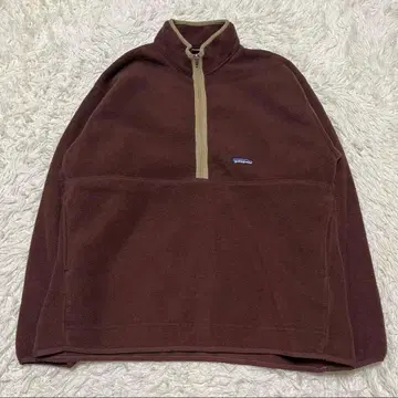 90s 파타고니아 신칠라 브라운 하프 지퍼 플리스