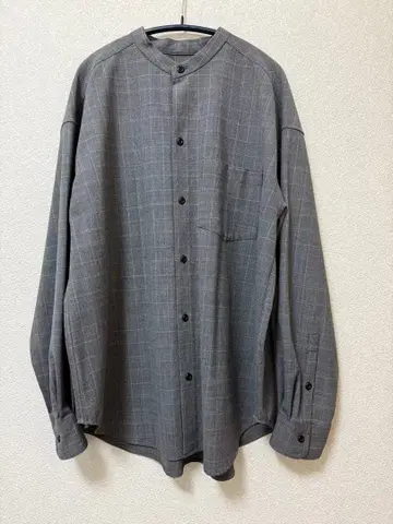 FRAMeWORK TW 체크 밴드 카라 셔츠