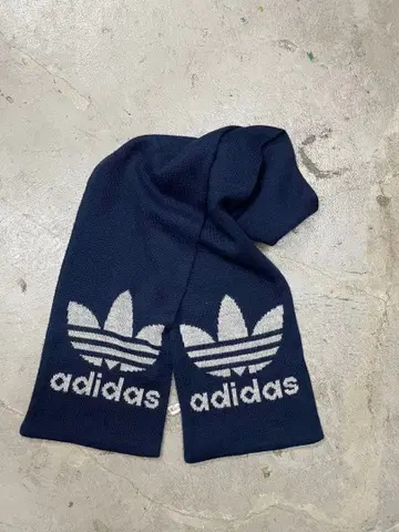 90s 아디다스 머플러 트레포일 네이비 y2k