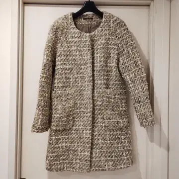 D'artagnan 트위드 롱 코트 베이지 계열