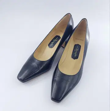 긴자 카네마츠 쿠튀리에 세미 포멀 블랙 펌프스 RM23A 폭 좁음