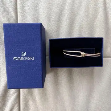 Swarovski 골드톤 더블 밴드 팔찌