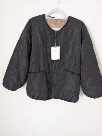 블랙 퀼팅 자켓 2WAY L 사이즈