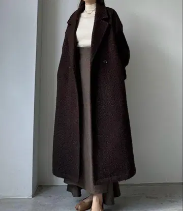 루프 트위드 체스터 롱 코트