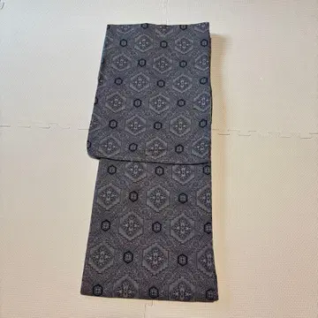 기모노 그레이 계열 기하학 패턴 코몬 기모노 쇼와 레트로 미사용품