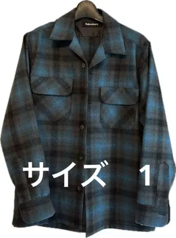 Subculture 울 셔츠 블랙/블루 1