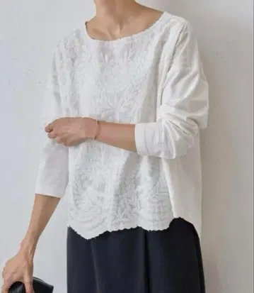 BEARDSLEY 레이스 티셔츠 블라우스