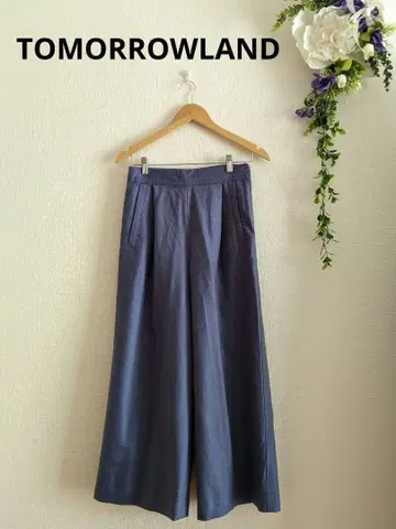 TOMORROWLAND 투모로우랜드 울 와이드 팬츠 블루 36