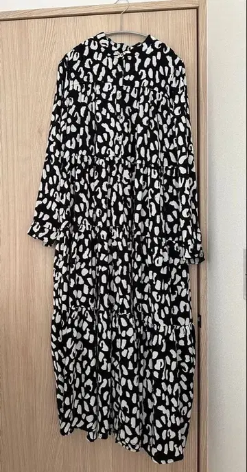 manana suerte 레오파드 티어드 원피스