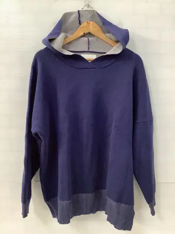 11.4 A874P 누아르 라벨 후드티 니트 스웨터 네이비 F