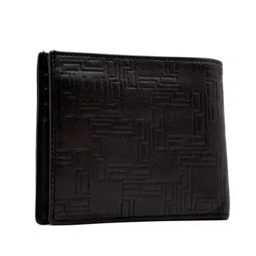 새상품급 던힐 접이식 지갑 올 패턴 가죽 동전 지갑 있음 남성용 블랙