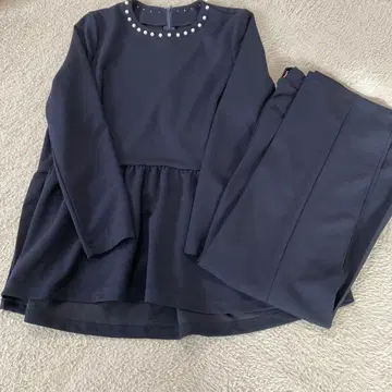 새상품급 네이비 펄 장식 셋업 L 사이즈