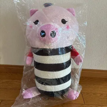 스트라이프 디자인 돼지 봉제 인형