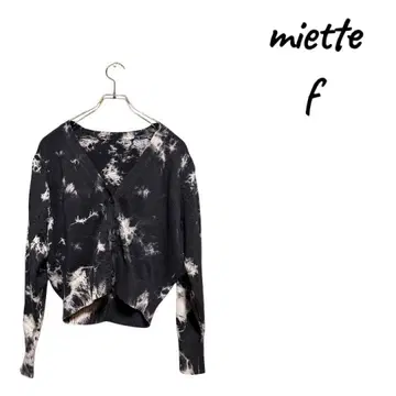 miette 타이다이 패턴 블랙 가디건