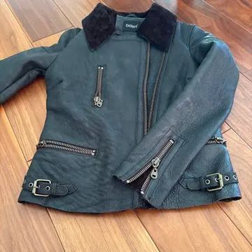 DOMA 블랙 가죽 자켓 XS