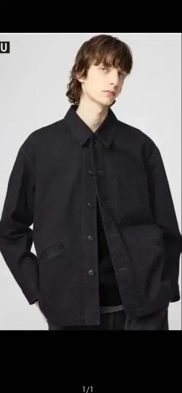 [ 새상품 XL ] 유니클로 U 오버 사이즈 컬러 데님 자켓