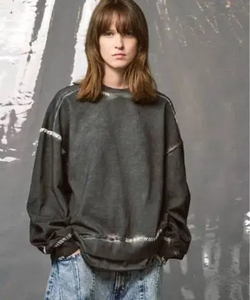 MAISON SPECIAL 헤비 웨이트 자수 데미지 오버