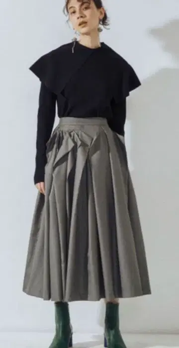 UN3D. 케이프 스타일 긴팔 니트 F 사이즈 파랑