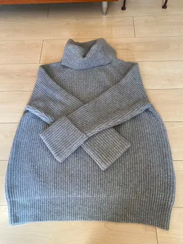 [ 미사용 ] 유나이티드 애로우즈 터틀 니트 울 100% 그레이