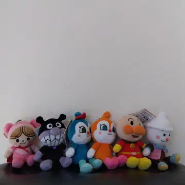 호빵맨 프리치이 비즈 봉제 인형 6체 세트