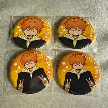 하이큐!! 아쿠아리움 캐러밴 캔뱃지 히나타 쇼요 4개