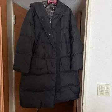 UNIQLO +J 질 샌더 다운 롱 코트 블랙 L 사이즈