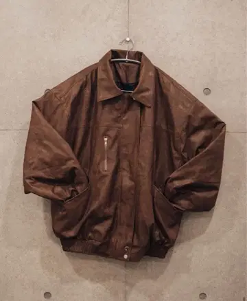 브라운 가죽 자켓