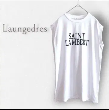 SAINT LAMBERT 슬리브리스 T셔츠 화이트