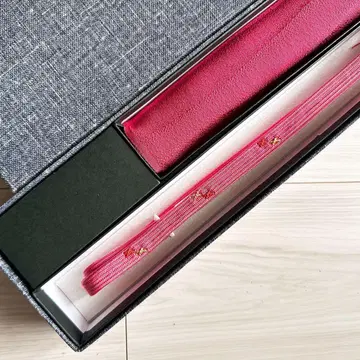 [미사용품] 핑크 오비 장식 천 & 허리띠 세트 골드 컬러 장식 포함