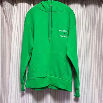 STARBUCKS PEANUTS 그린 후드티