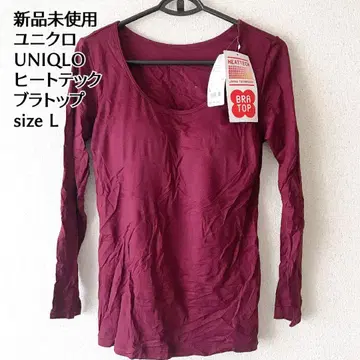 미사용 새상품 유니클로 UNIQLO 히트텍 브라탑T 팔분소매 L