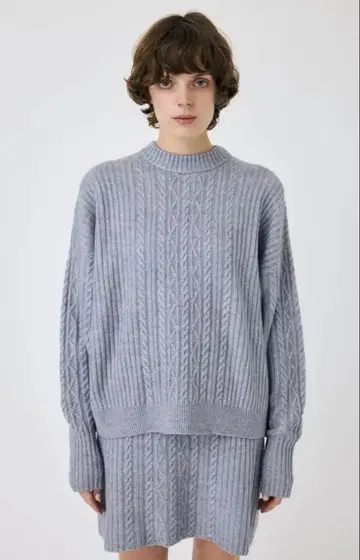 MOUSSY RIB CABLE 니트탑 새상품