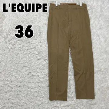 L'EQUIPE 레킵 울 팬츠 슬랙스 센터 프레스