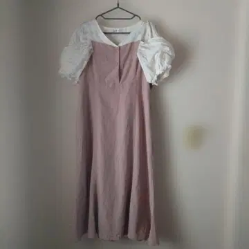 코튼 풍성한 소매 롱 원피스 4L