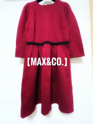 [ MAX&CO ] 버건디 긴팔 원피스