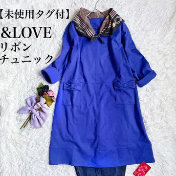 [ 미사용 택 포함 ] &LOVE 로얄 블루 튜닉 원피스 새상품