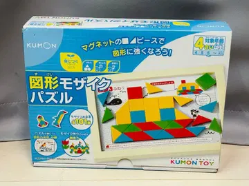 KUMON 도형 모자이크 퍼즐 4세 이상 마그넷 피스 익히는 시리즈
