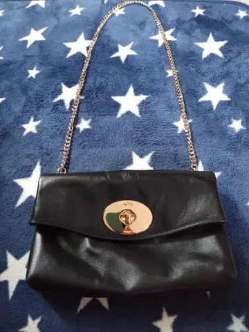 가죽 숄더백 블랙