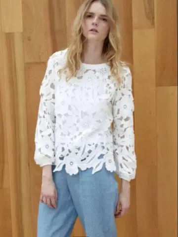 GRACECLASS 케미컬 레이스 상의 36 그레이스 콘티넨탈