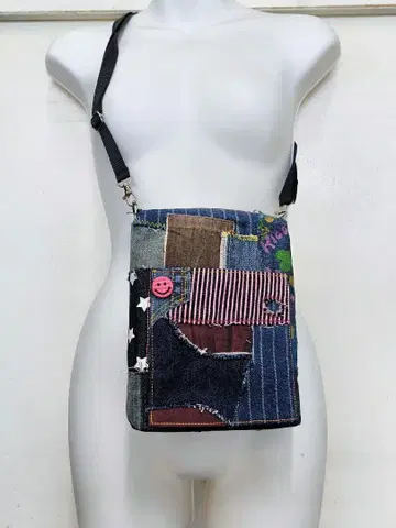 데님 리메이크 파우치 사코슈 숄더백 패치워크