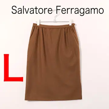 H3431 페라가모 슬릿 울 스트레이트 스커트