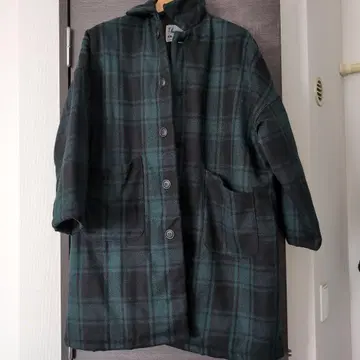 Yarmo 체크 무늬 롱 코트 사이즈 38