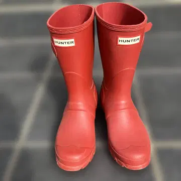 HUNTER 롱 부츠 레드 UK 3