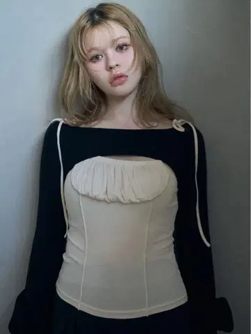 정품 andmary Sophia layered tops/black