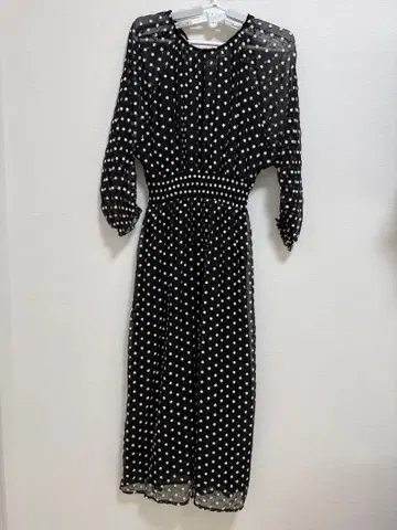 ZARA 도트 무늬 쉬폰 롱 원피스